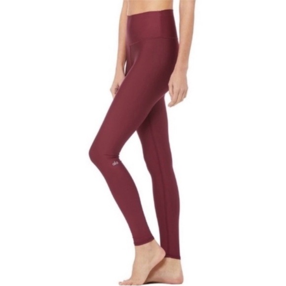Alo Airbrush Tech Lift High Waist Leggings | Black Cherry | Small - Picture 1 of 8